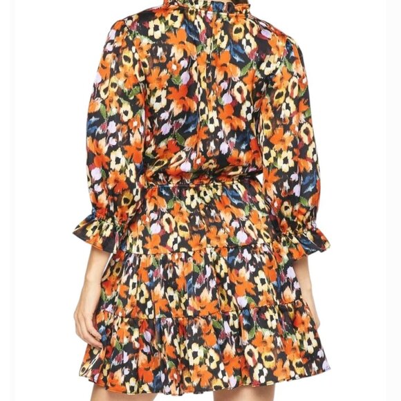 Entro Ruffle Floral Dress Size Large - Picture 3 of 16